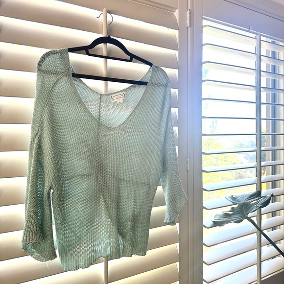 blue crochet sweater - Picture 2 of 3